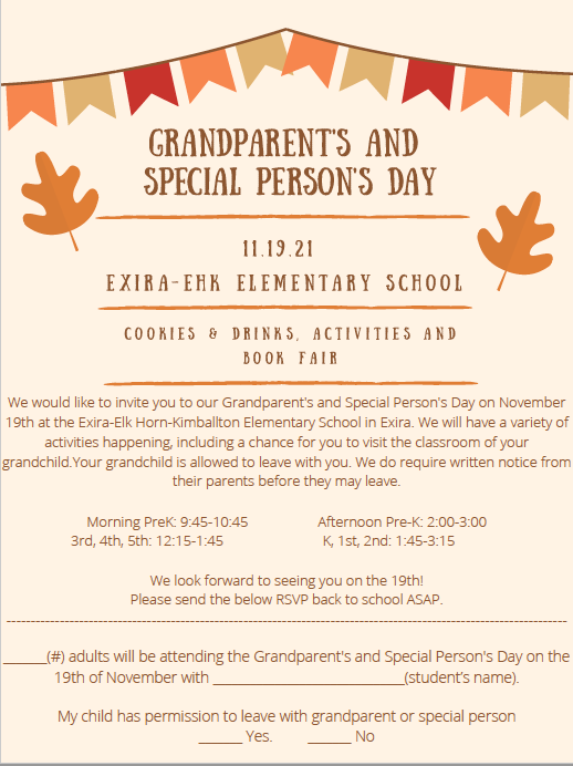 Grandparent's and Special Person's Day
